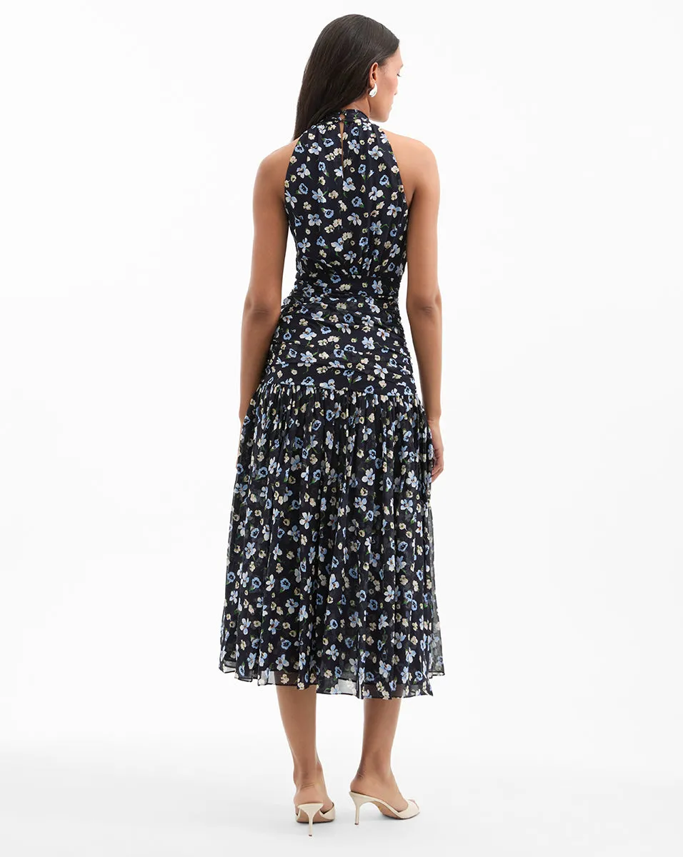 Brock Silk Ruched Midi Dress sold by Veronica Beard product image thumbnail 4