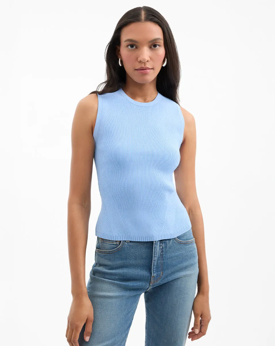 Sid Crew-Neck Knit Tank Top sold by Veronica Beard