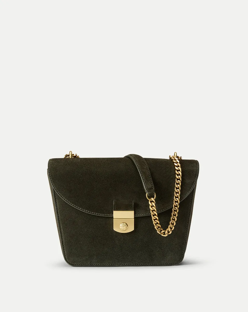 Double Link Suede Flap Bag sold by Veronica Beard