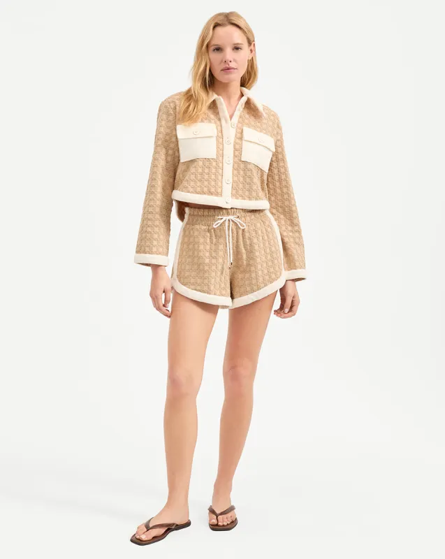 Mulberry Drawstring Short made by Veronica Beard