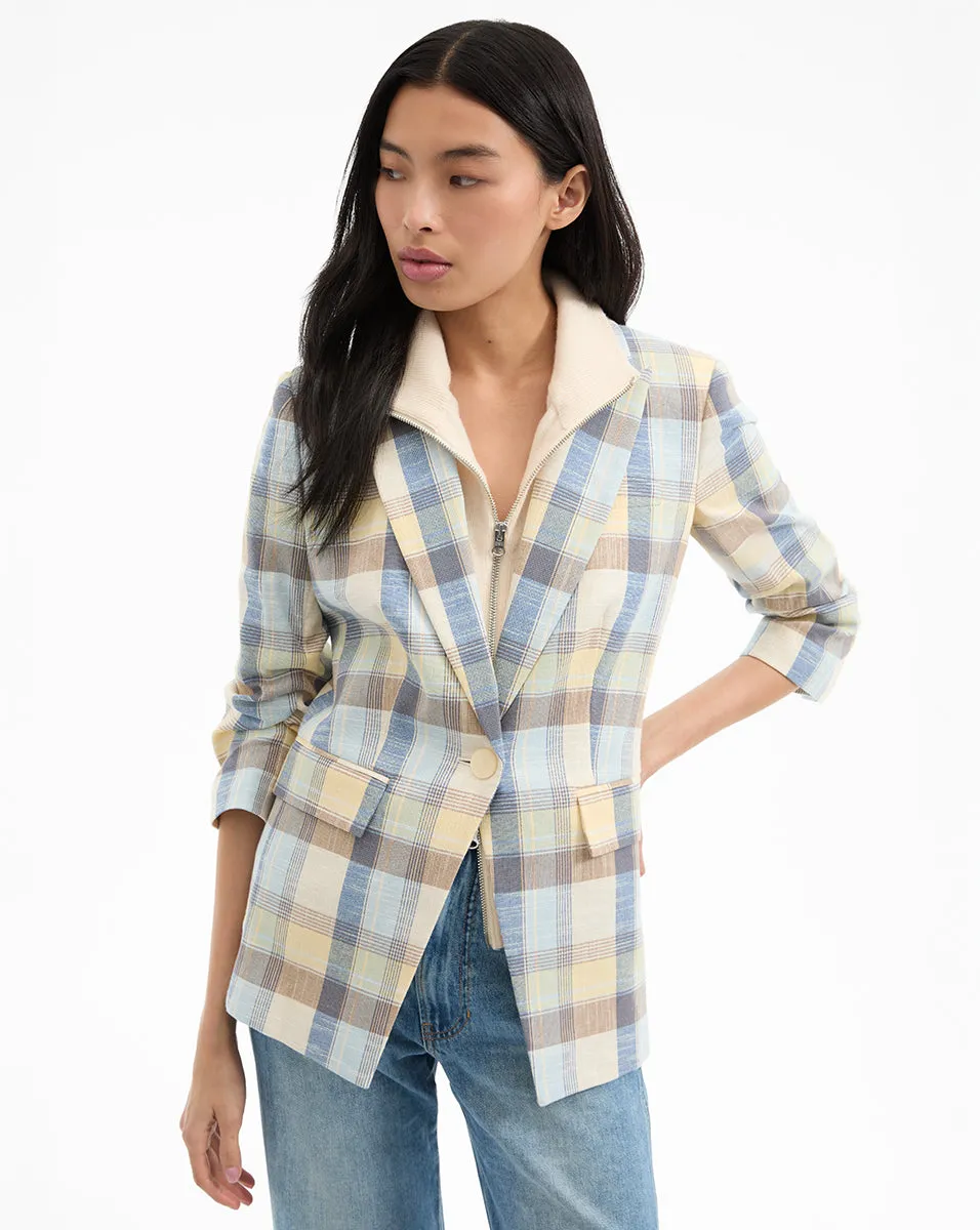Clayton Plaid Dickey Jacket sold by Veronica Beard product image thumbnail 3
