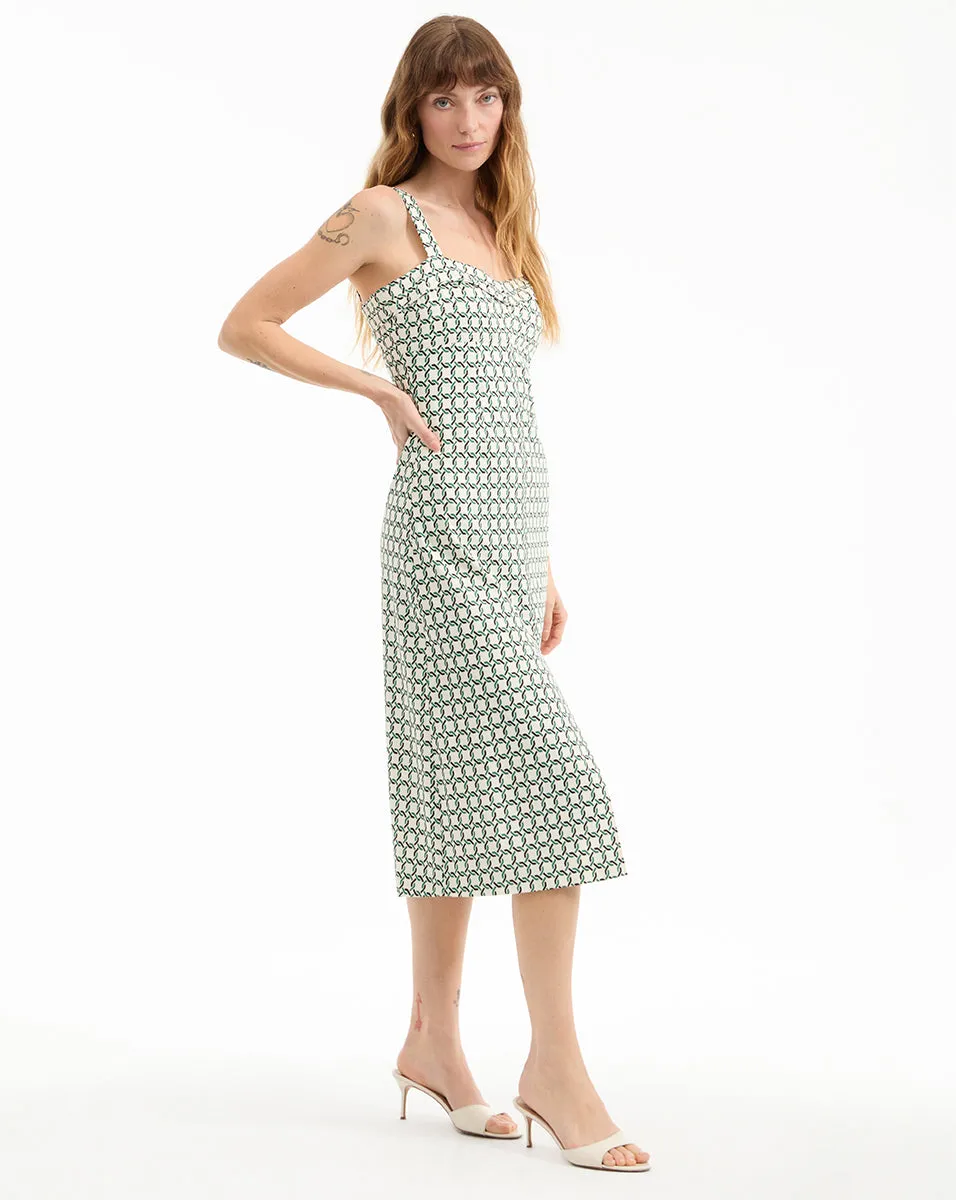 Colleen Stretch-Linen Midi Dress sold by Veronica Beard product image thumbnail 3