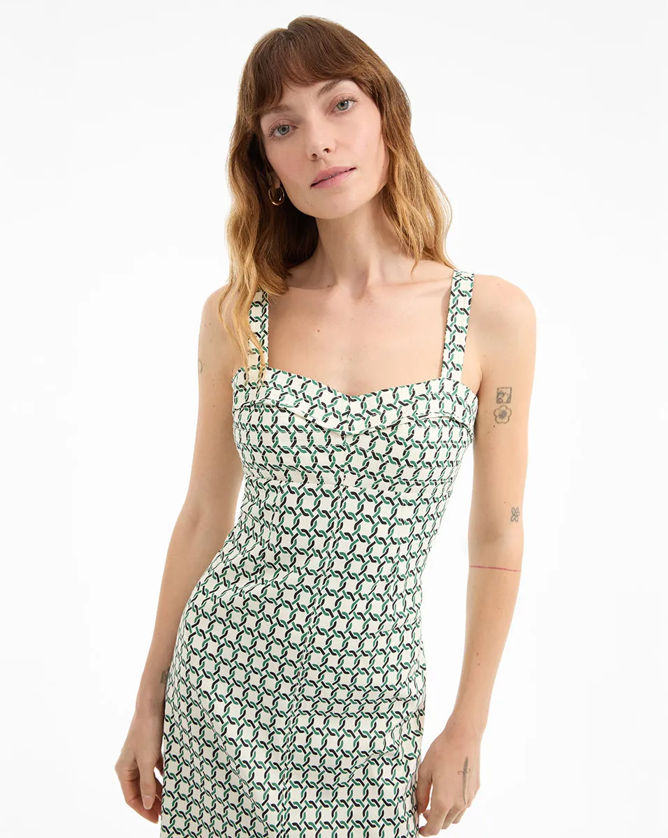 Colleen Stretch-Linen Midi Dress sold by Veronica Beard product image thumbnail 2