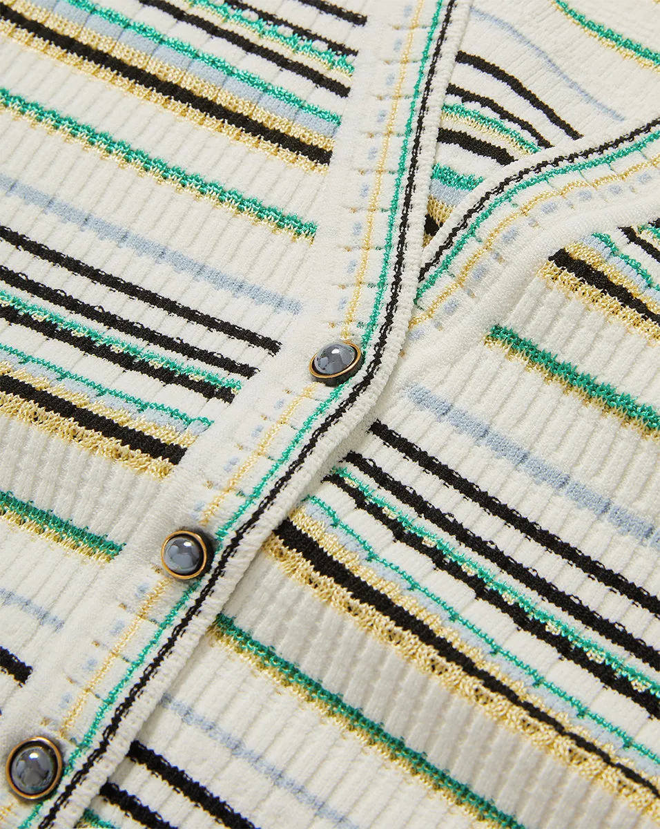 Varia Striped Cardigan sold by Veronica Beard product image thumbnail 3