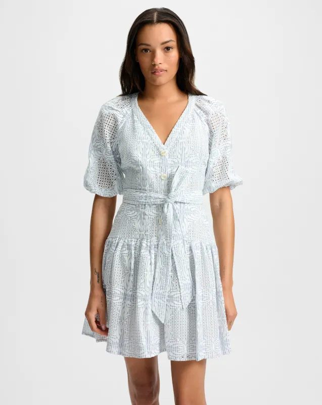 Bobbie Eyelet Mini Dress sold by Veronica Beard