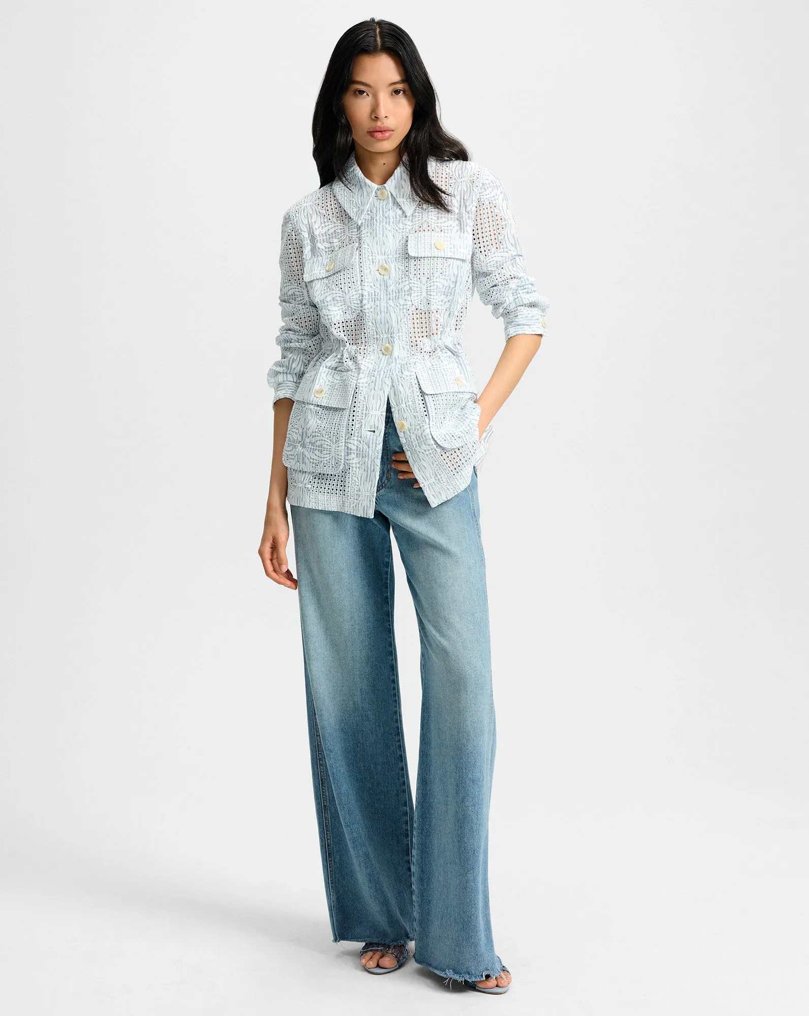 Kiki Eyelet Jacket sold by Veronica Beard product image thumbnail 2