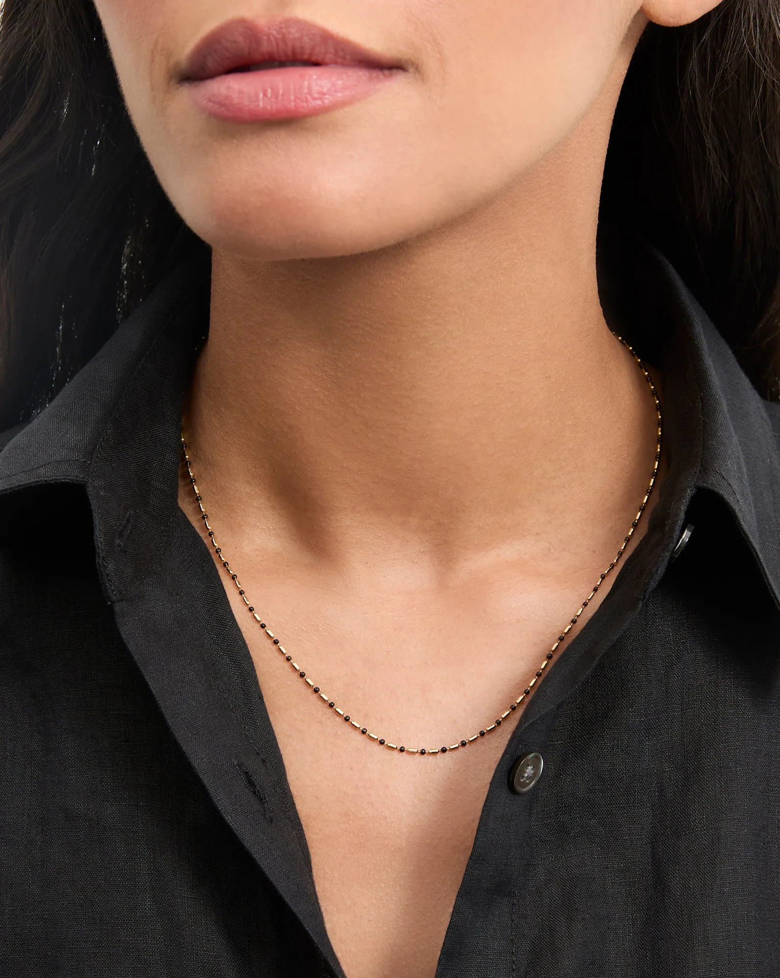 Long Enamel Bead Chain Necklace sold by Veronica Beard product image thumbnail 2