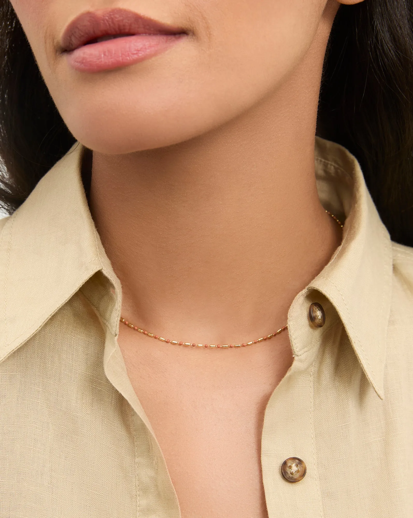 Enamel Bead Chain Necklace sold by Veronica Beard product image thumbnail 2