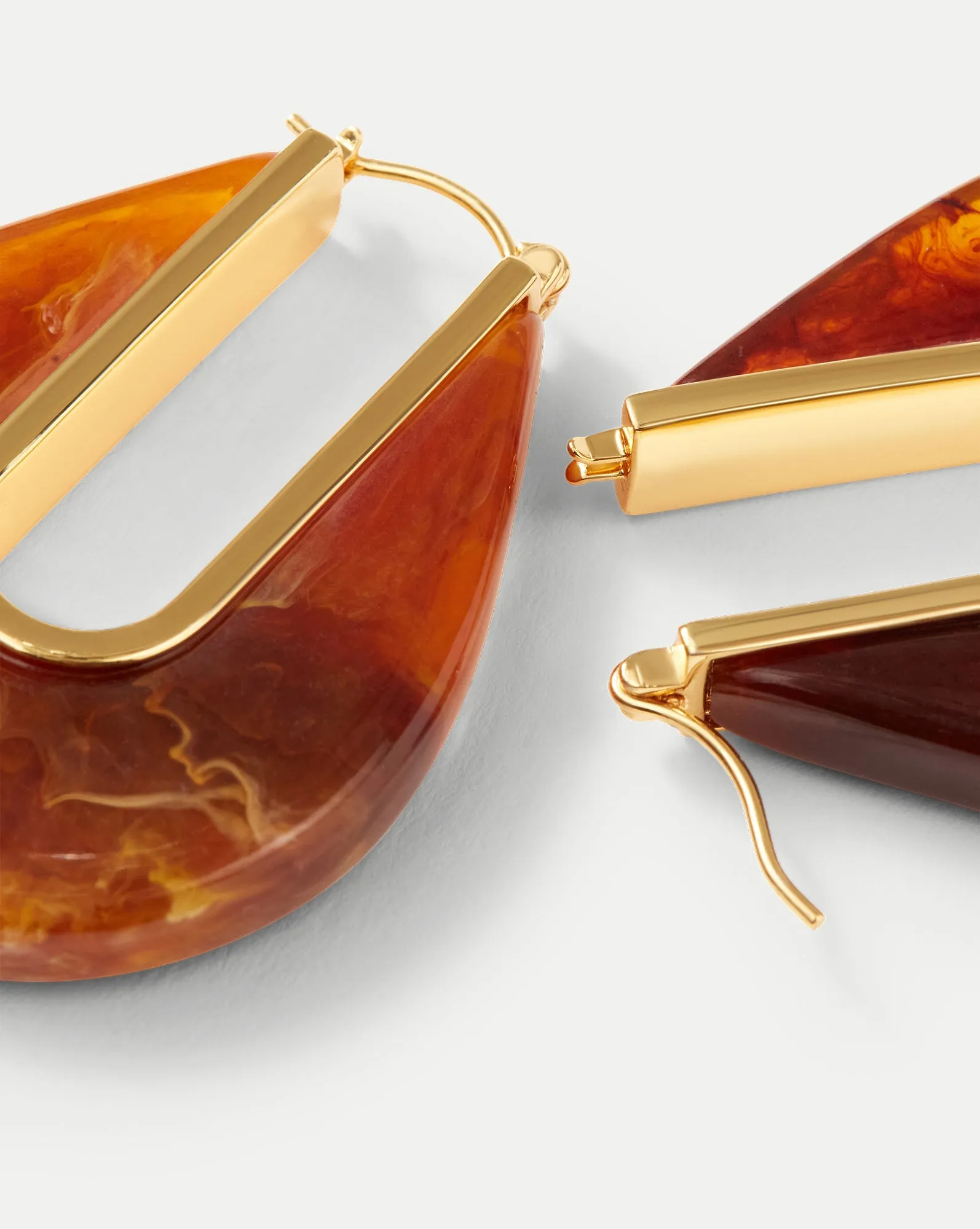 Resin Drop Hoop Earrings sold by Veronica Beard product image thumbnail 5