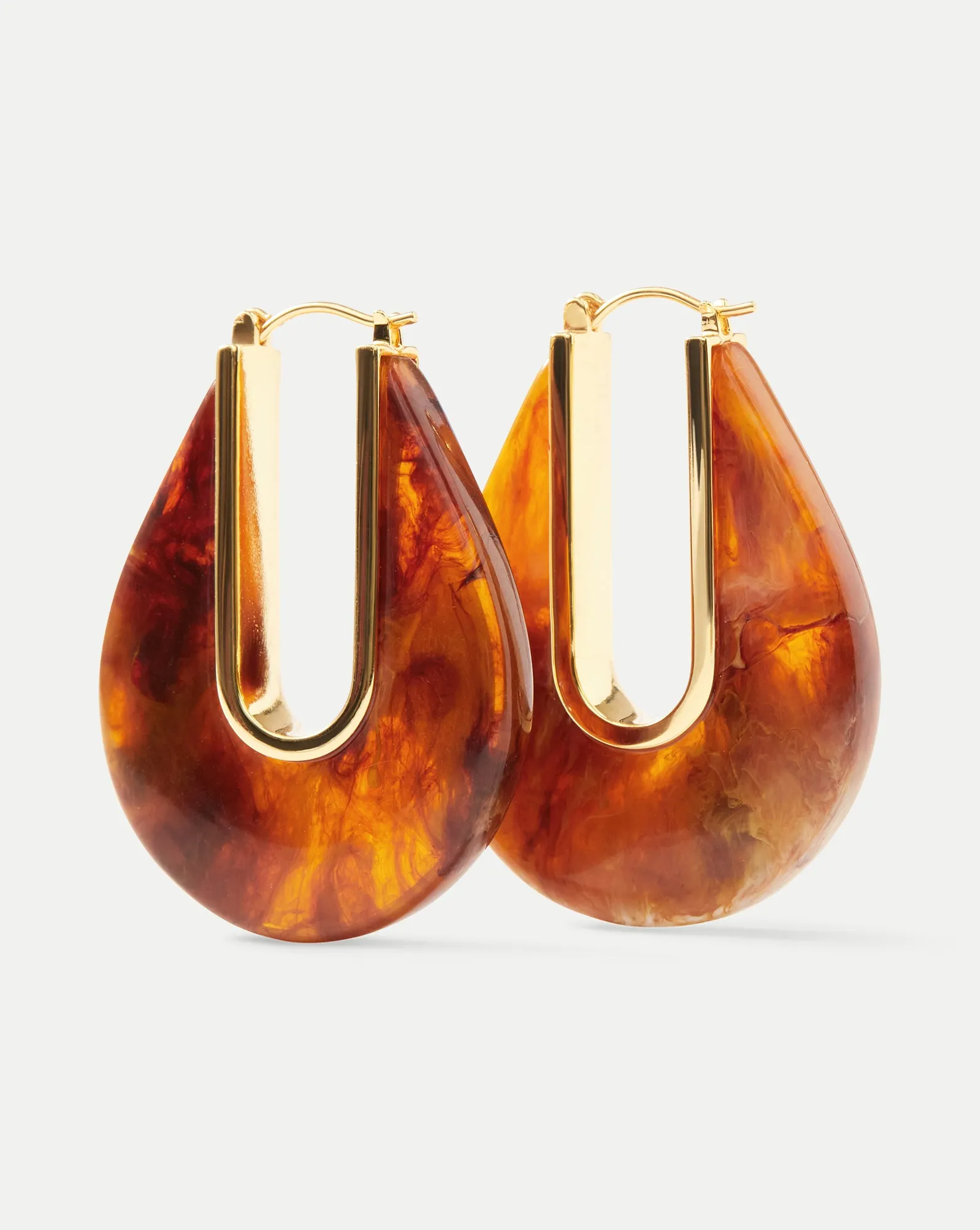 Resin Drop Hoop Earrings sold by Veronica Beard product image thumbnail 4