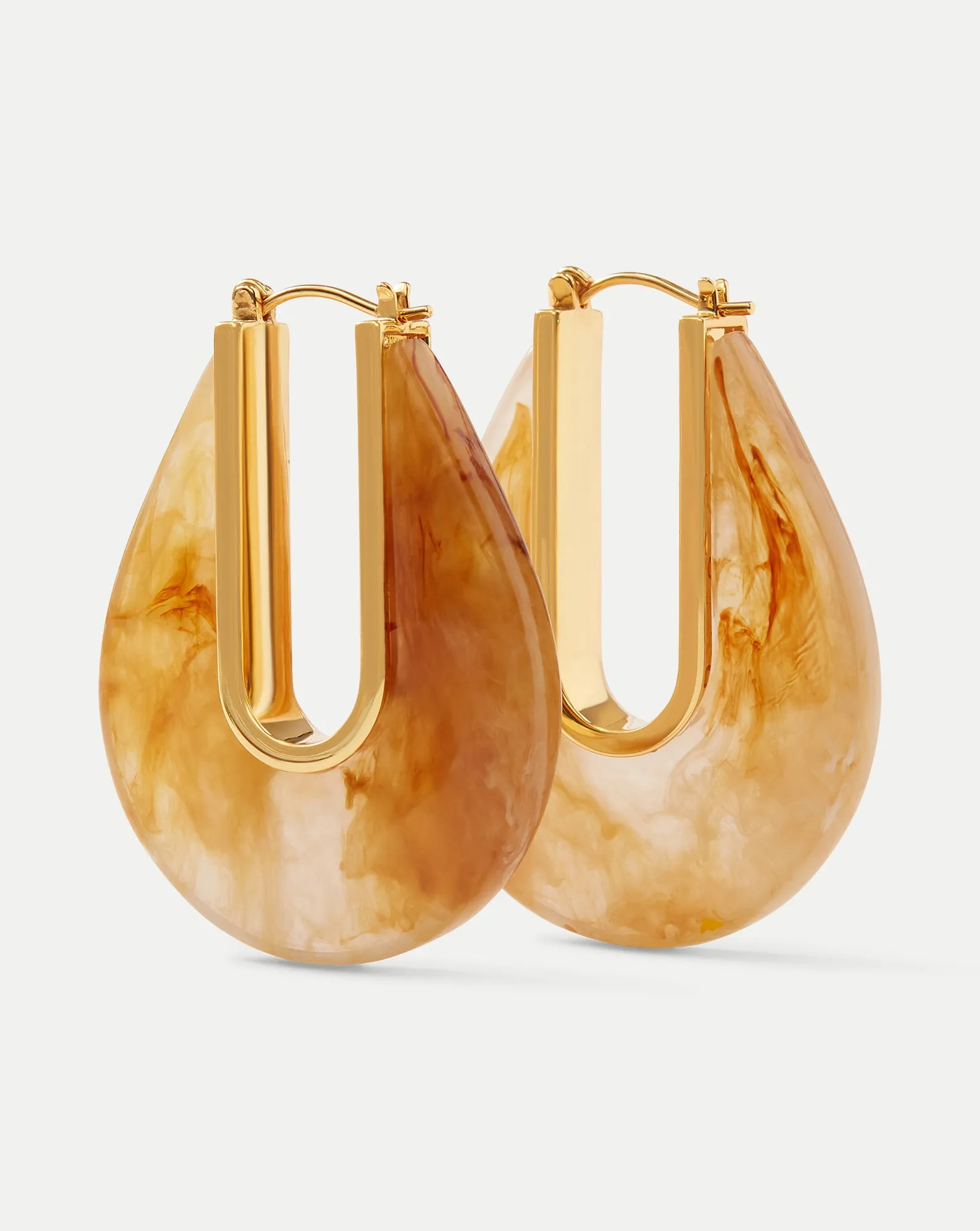 Resin Drop Hoop Earrings sold by Veronica Beard product image thumbnail 5