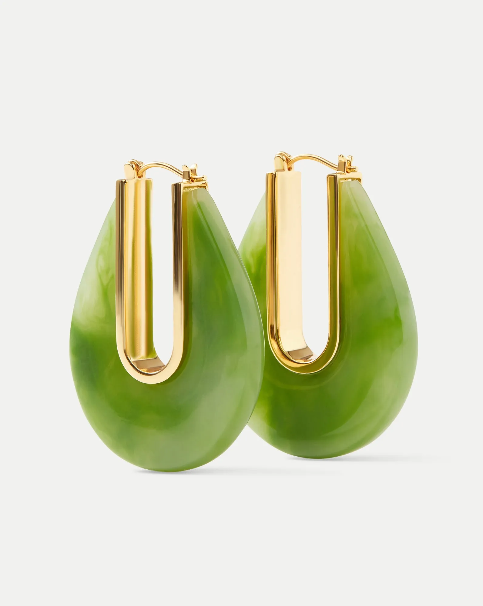 Resin Drop Hoop Earrings sold by Veronica Beard product image thumbnail 4