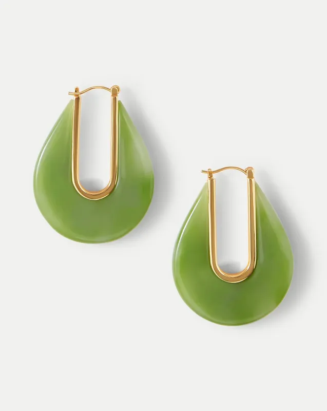 Resin Drop Hoop Earrings sold by Veronica Beard