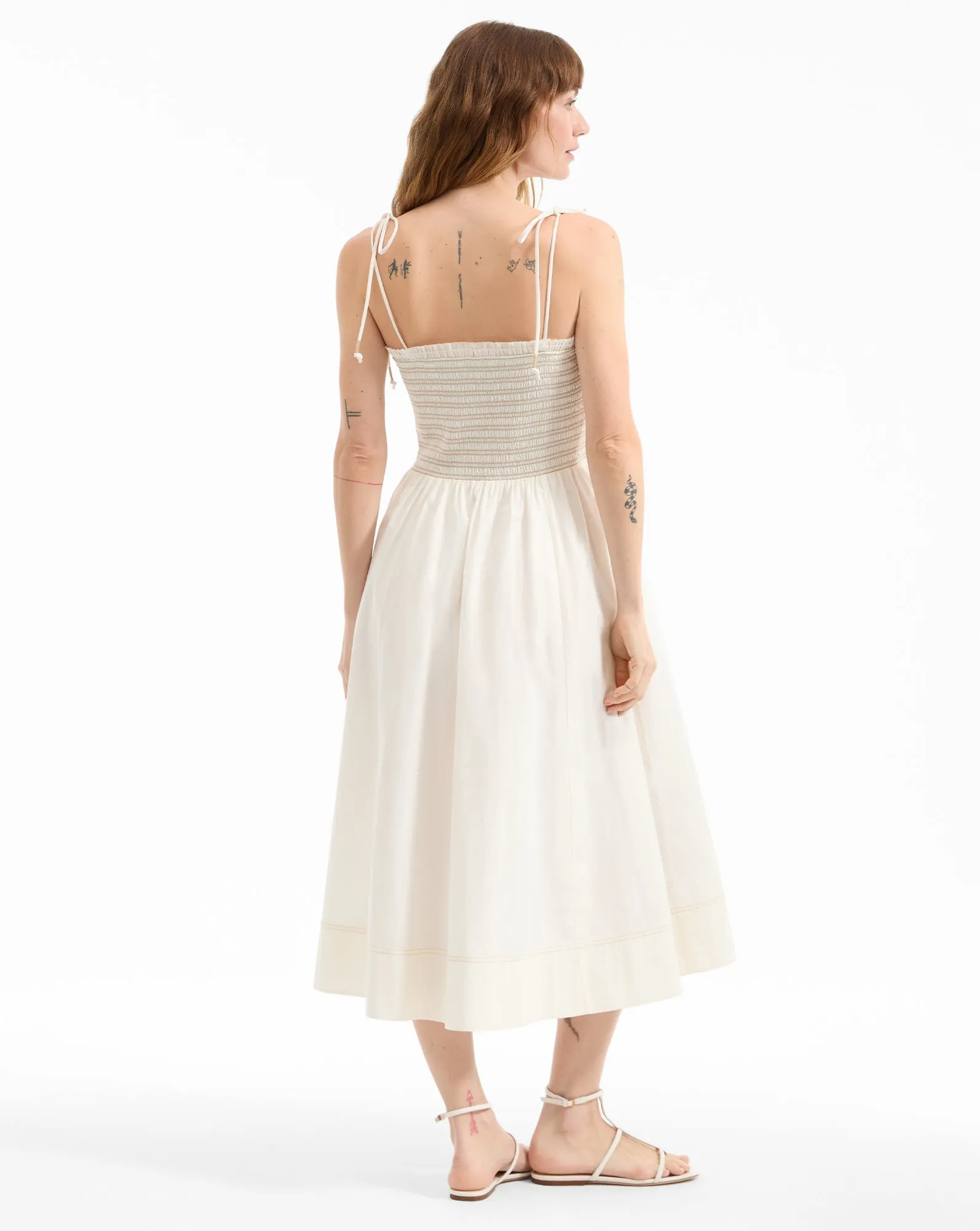 Kaela Smocked Midi Dress sold by Veronica Beard product image thumbnail 4