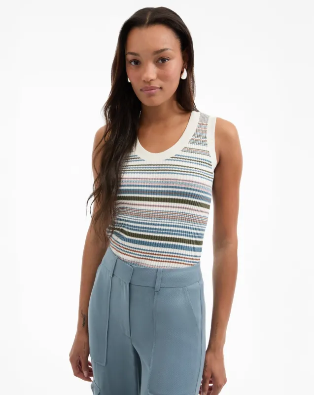 Ezinna Striped Tank Top sold by Veronica Beard
