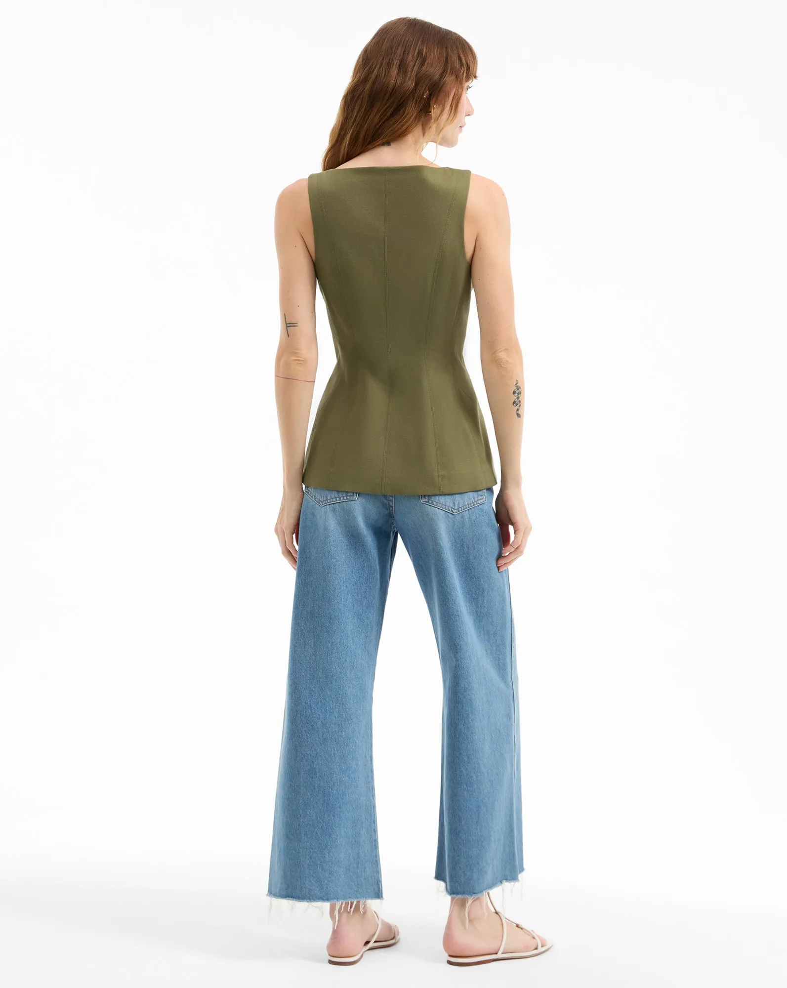 Avalina Button-Up Vest sold by Veronica Beard product image thumbnail 5