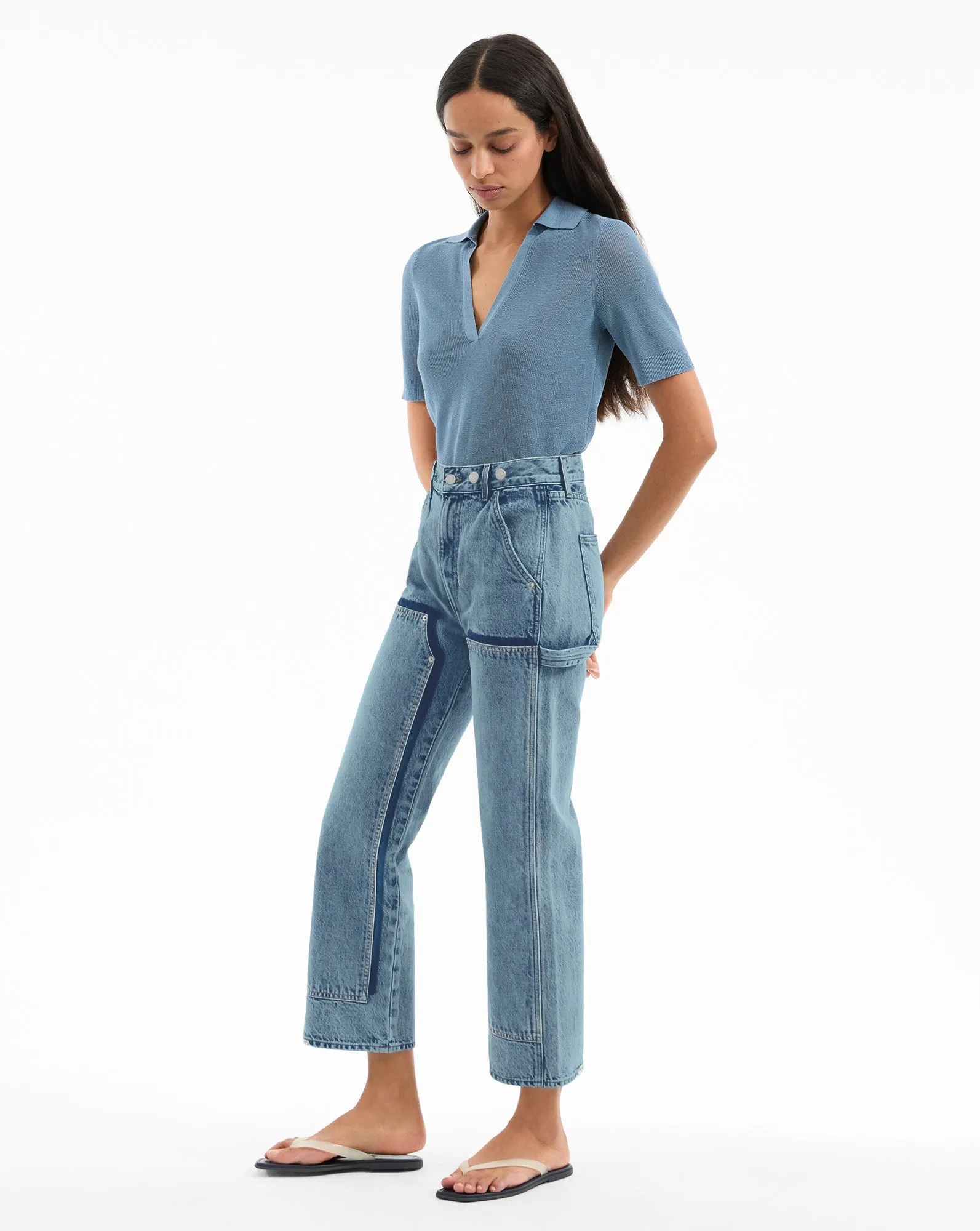 Dylan Straight-Leg Jeans sold by Veronica Beard product image thumbnail 3