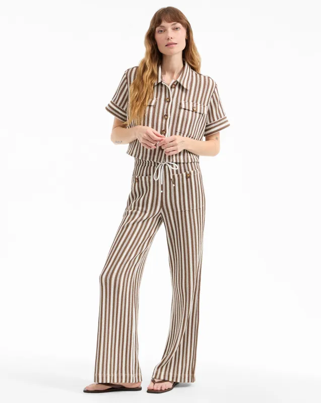 Bouvier Knit Button-Down Shirt sold by Veronica Beard