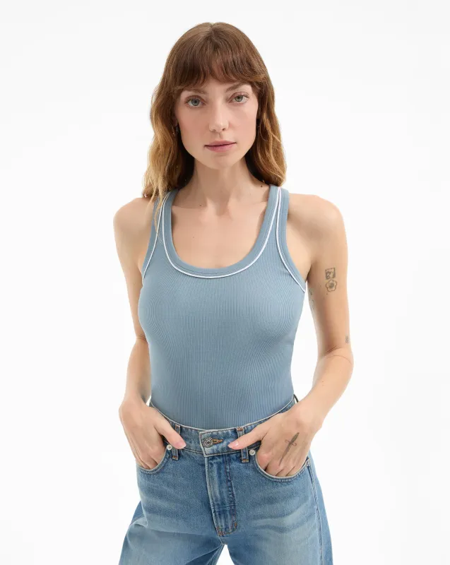 Birke Scoop-Neck Tank Top sold by Veronica Beard