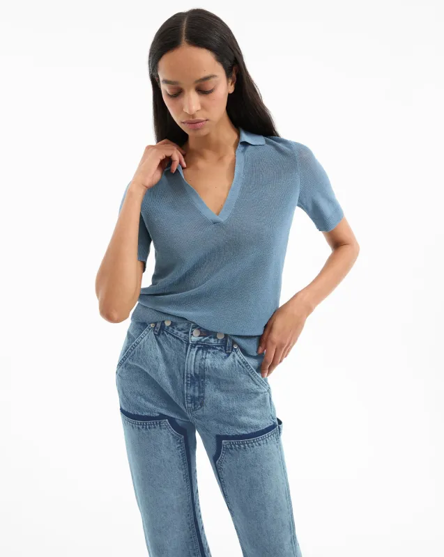 Issa Knit Polo sold by Veronica Beard
