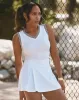 Spin Striped-Trim Tank Top sold by Veronica Beard