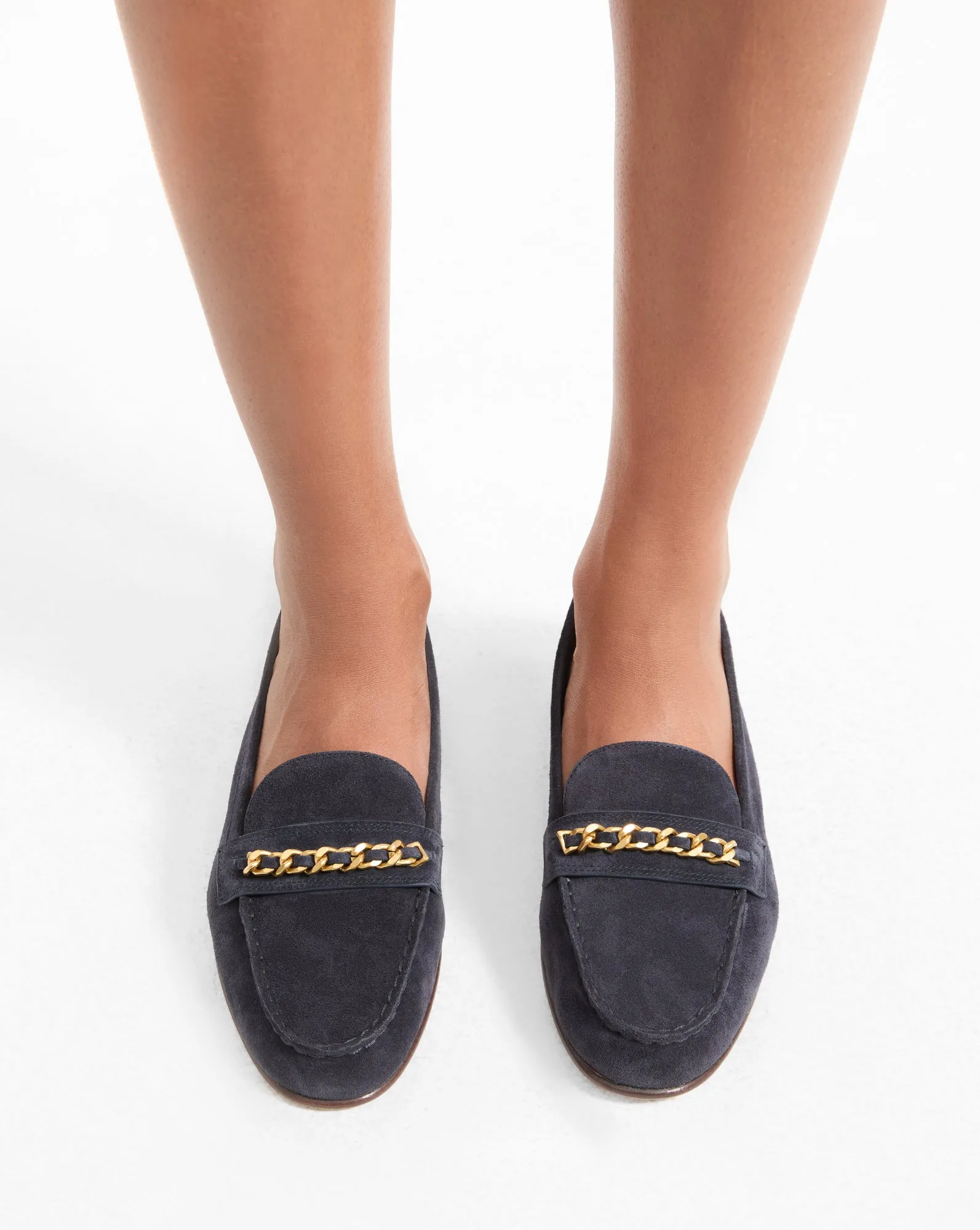 Penny Suede Chain-Link Loafer sold by Veronica Beard product image thumbnail 2