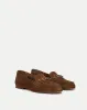 Penny Suede Chain-Link Loafer sold by Veronica Beard