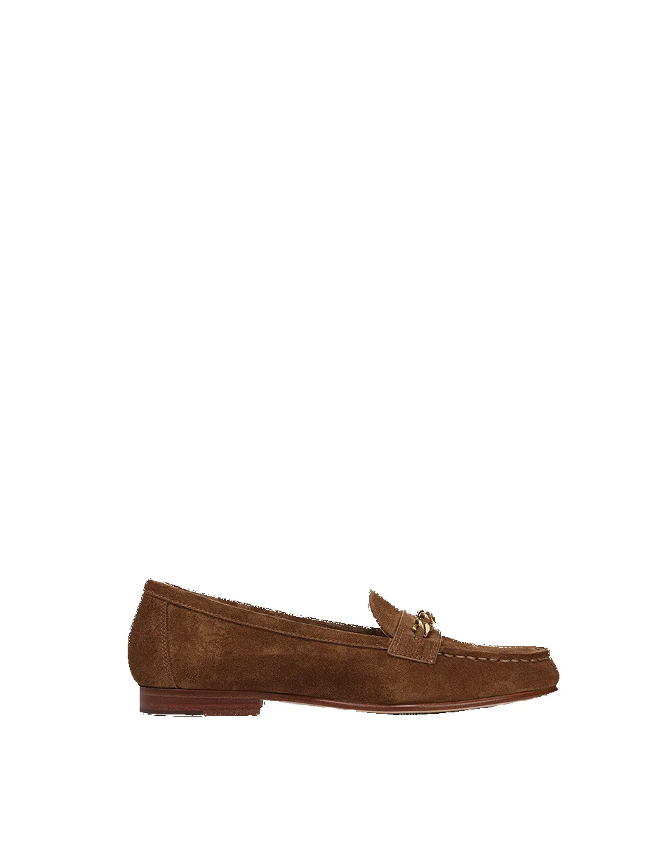 Penny Suede Chain-Link Loafer sold by Veronica Beard product image thumbnail 5