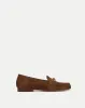 Penny Suede Chain-Link Loafer sold by Veronica Beard