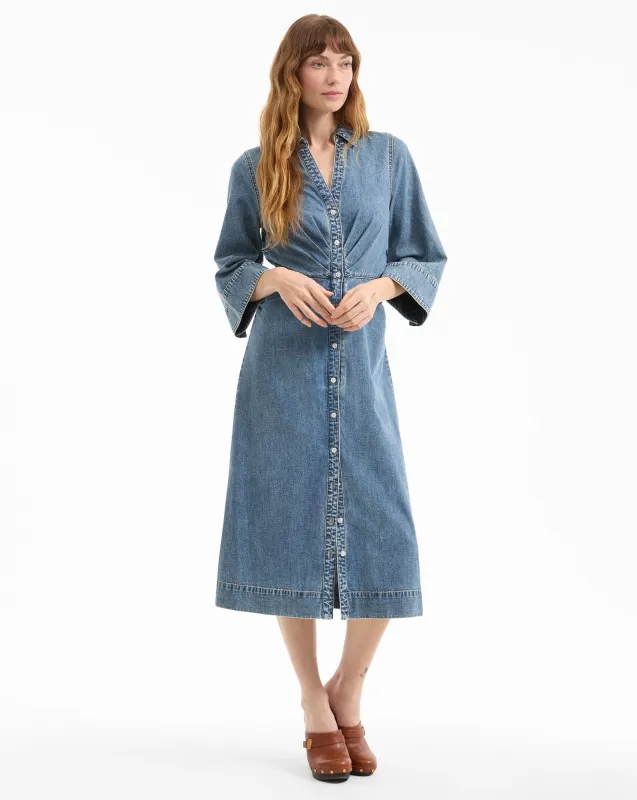 Haydon Denim Midi Shirtdress sold by Veronica Beard