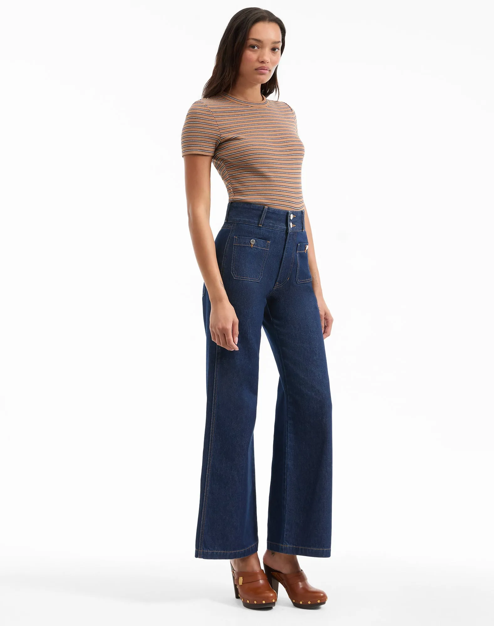 Taylor Patch-Pocket Wide-Leg Jean sold by Veronica Beard product image thumbnail 3