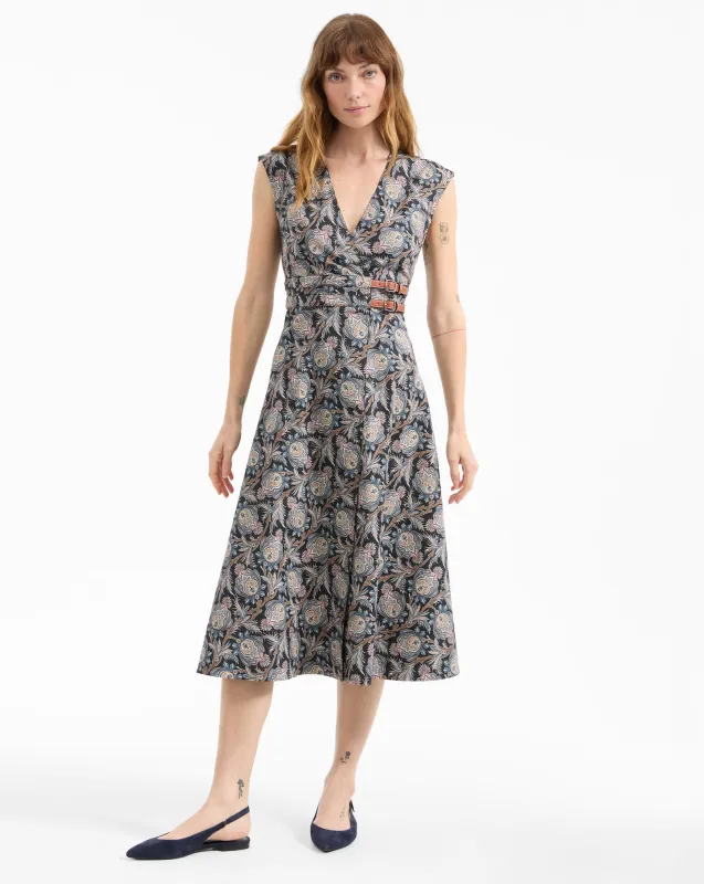Nilsen Belted Midi Dress sold by Veronica Beard