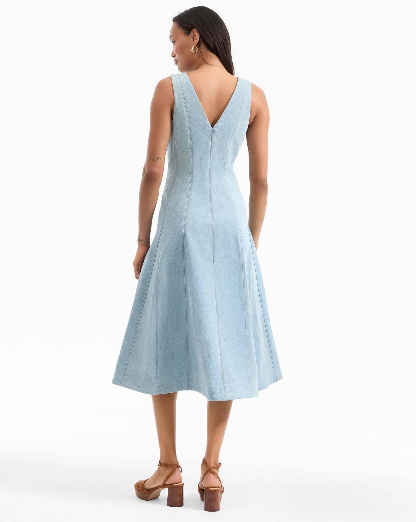 Lou Pleated Midi Dress sold by Veronica Beard product image thumbnail 4