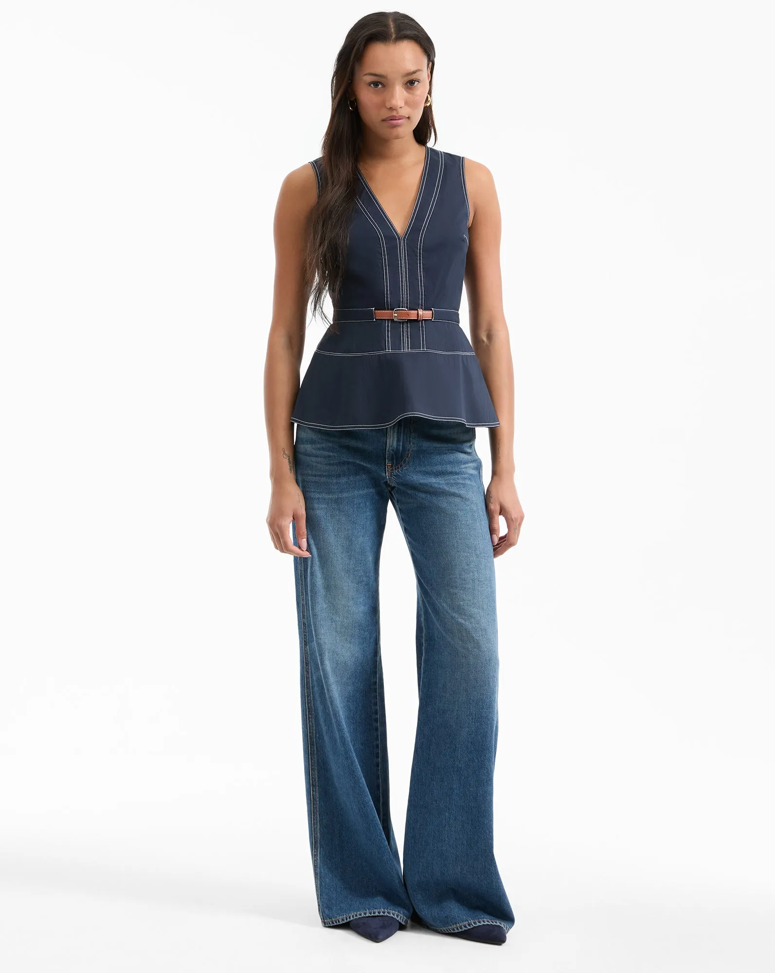 Nickleby Belted Top sold by Veronica Beard product image thumbnail 2