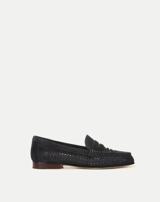 Penny Woven Suede Loafer sold by Veronica Beard