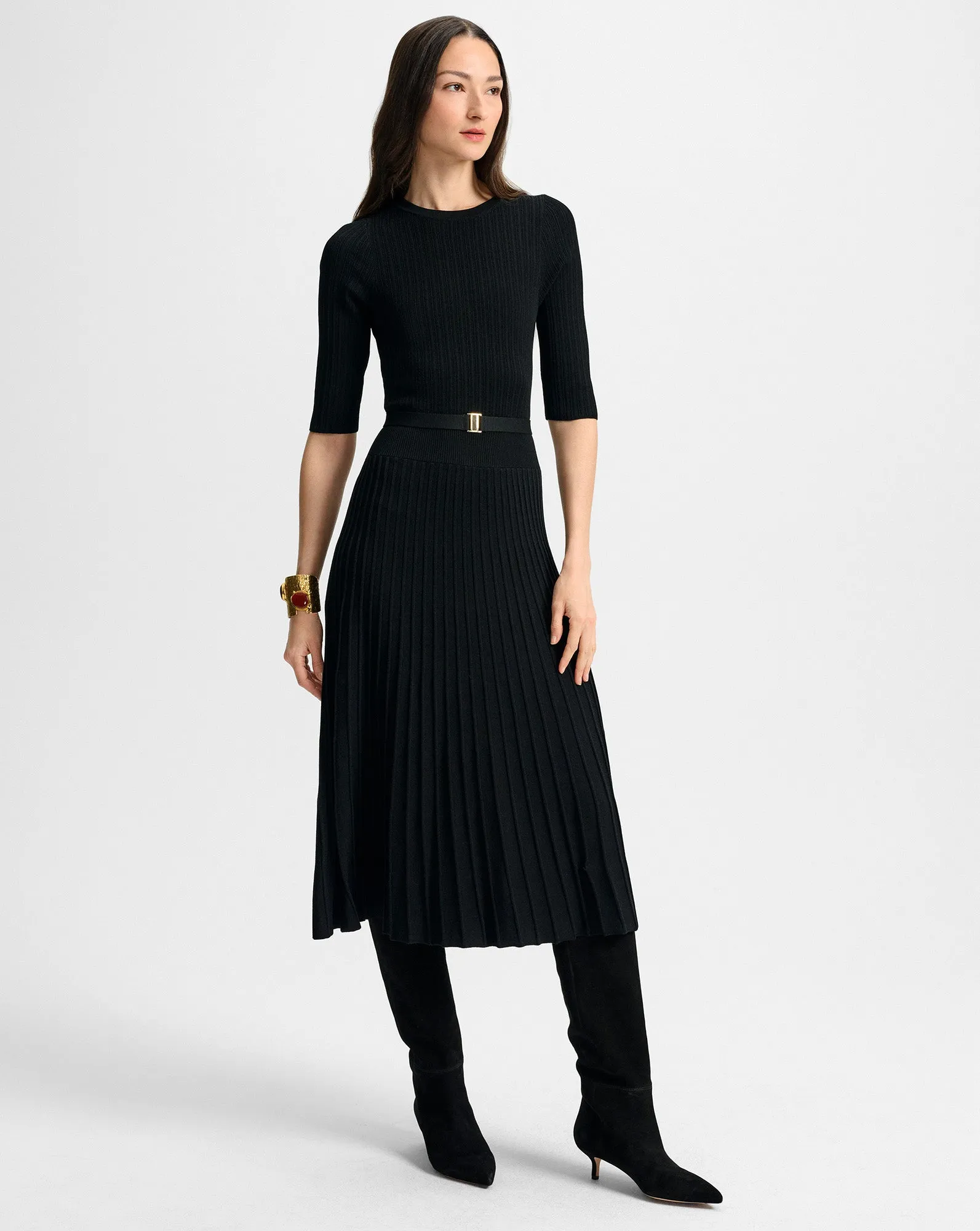 Elthea Belted Midi Dress sold by Veronica Beard product image thumbnail 2
