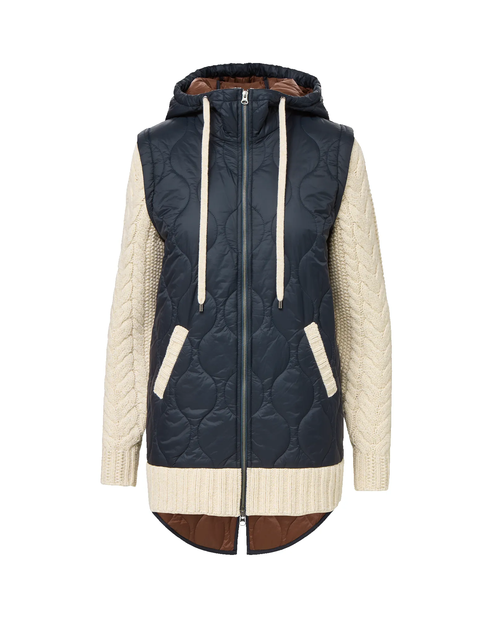 Barrows Knit-Sleeve Quilted Jacket sold by Veronica Beard product image thumbnail 5