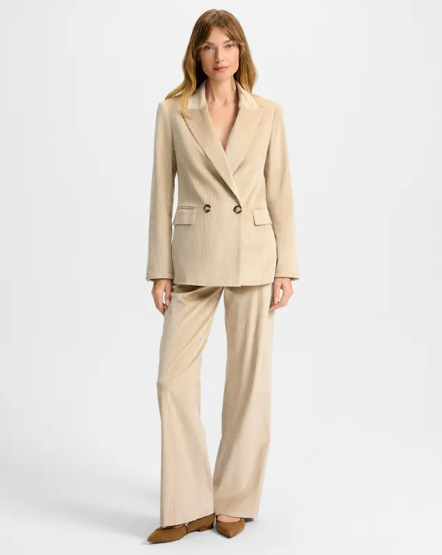 Grigore Corduroy Wide-Leg Pant sold by Veronica Beard