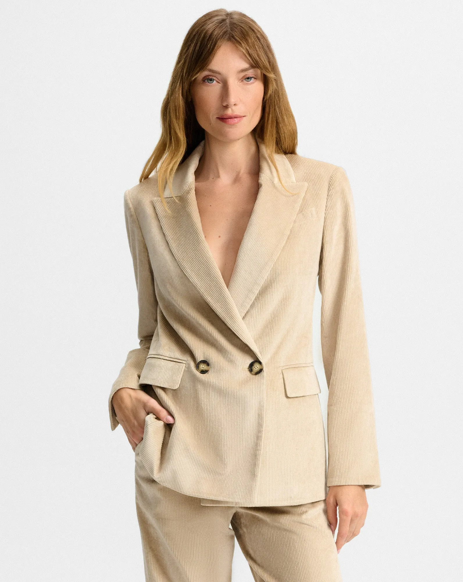 Sevyn Corduroy Dickey Jacket sold by Veronica Beard