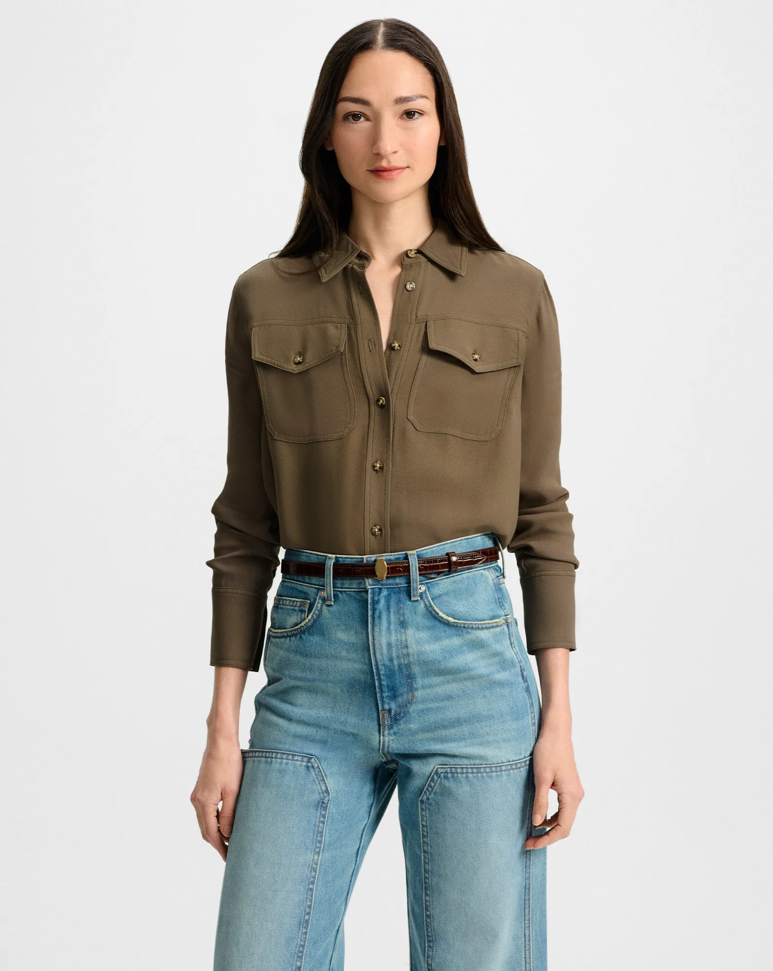 Pepper Button-Down Blouse sold by Veronica Beard