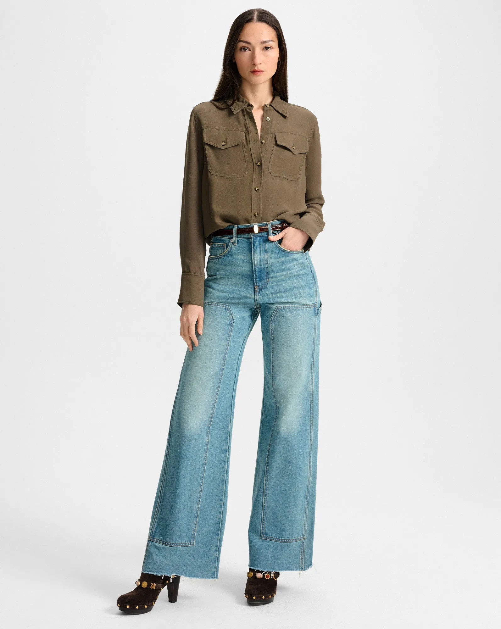 Pepper Button-Down Blouse sold by Veronica Beard product image thumbnail 2