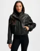 Bateman Cropped Leather Jacket sold by Veronica Beard