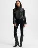 Bateman Cropped Leather Jacket sold by Veronica Beard