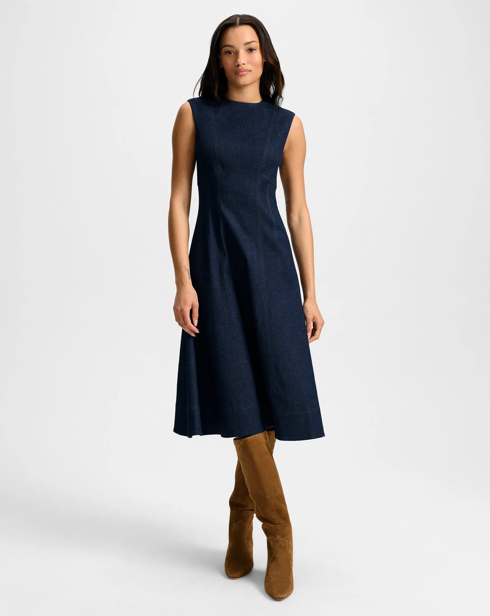 Dulce Denim Midi Dress sold by Veronica Beard