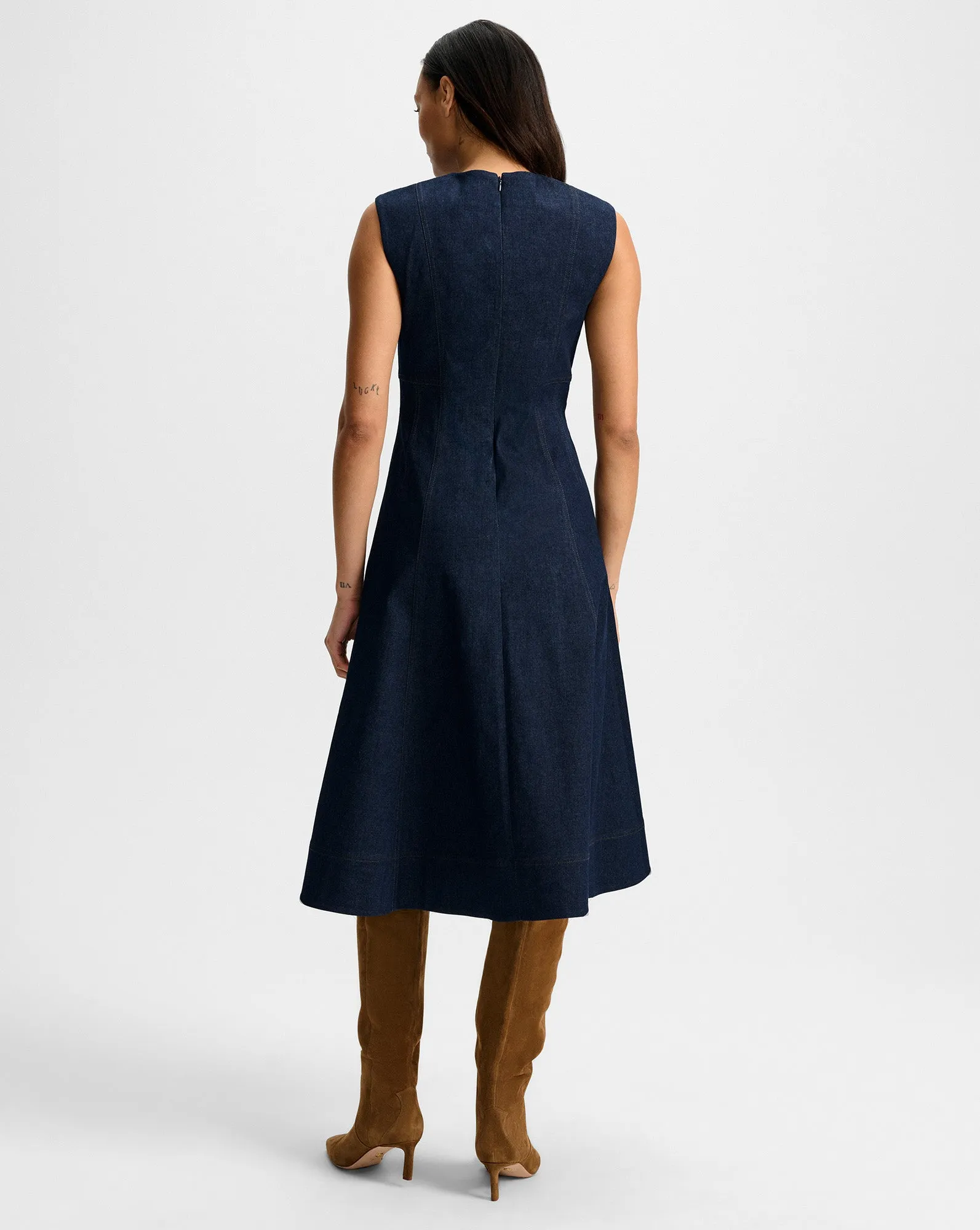 Dulce Denim Midi Dress sold by Veronica Beard product image thumbnail 4