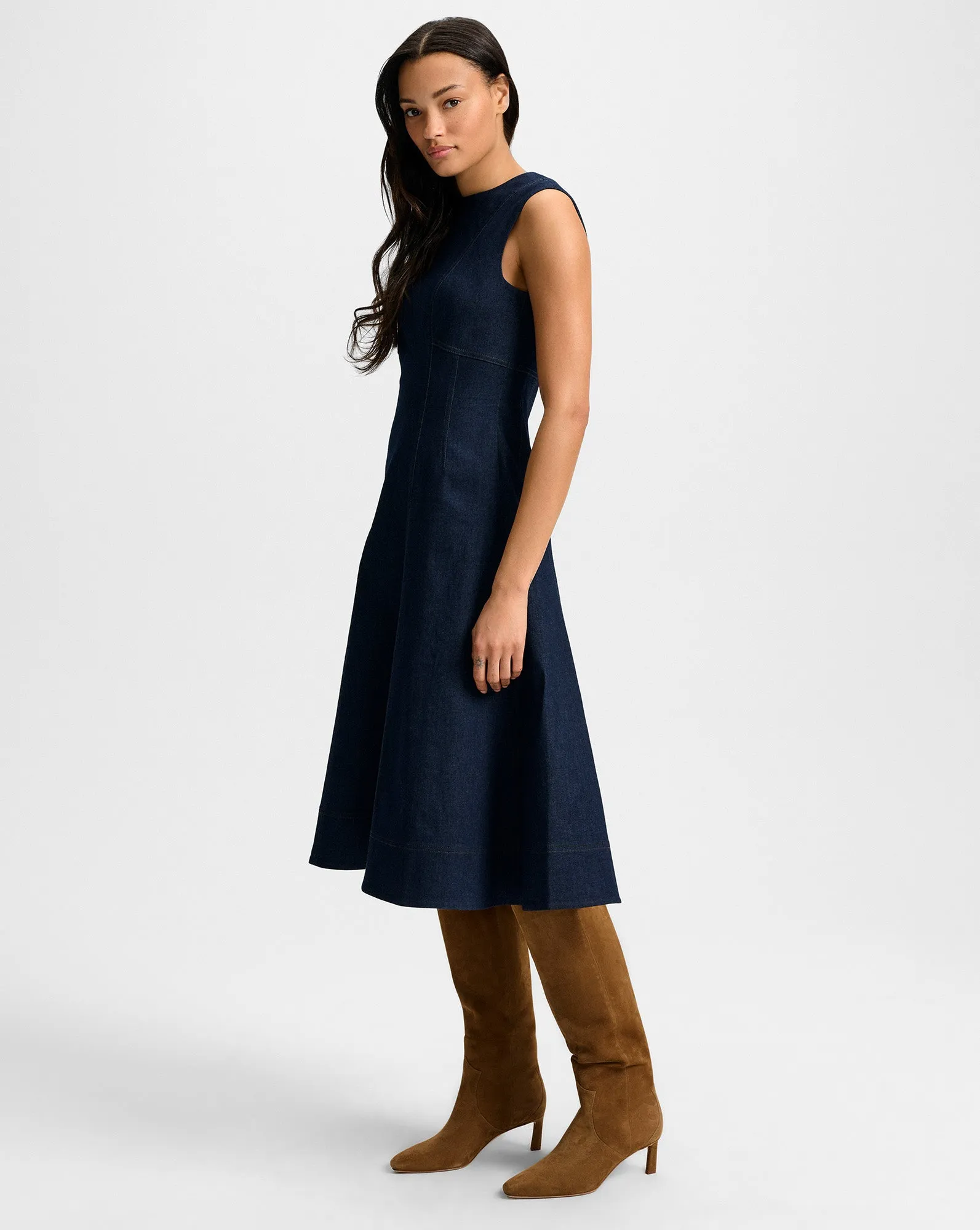 Dulce Denim Midi Dress sold by Veronica Beard product image thumbnail 2
