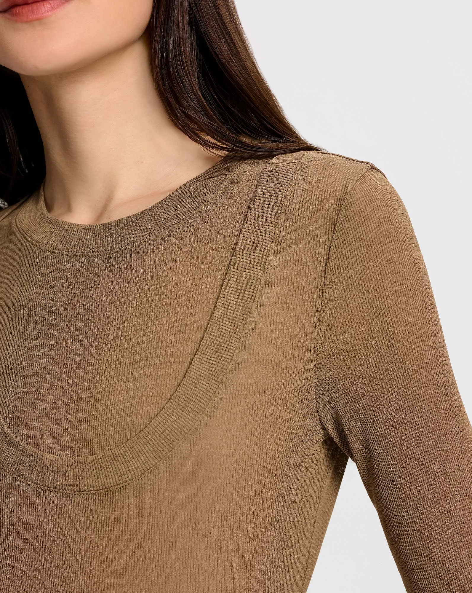 Neita Ribbed Crewneck Top sold by Veronica Beard product image thumbnail 4