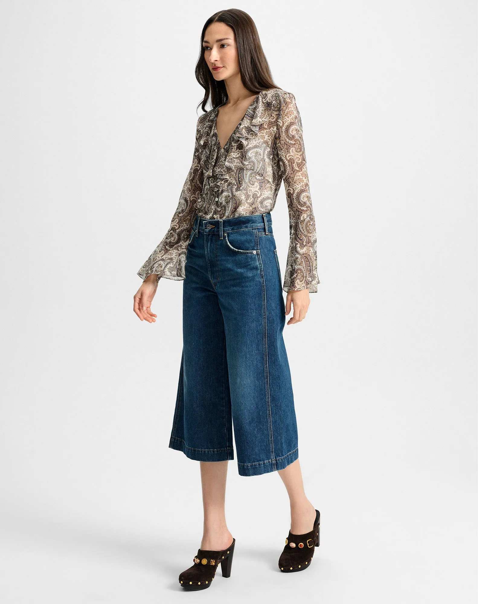 Marlowe Denim Culotte sold by Veronica Beard product image thumbnail 3