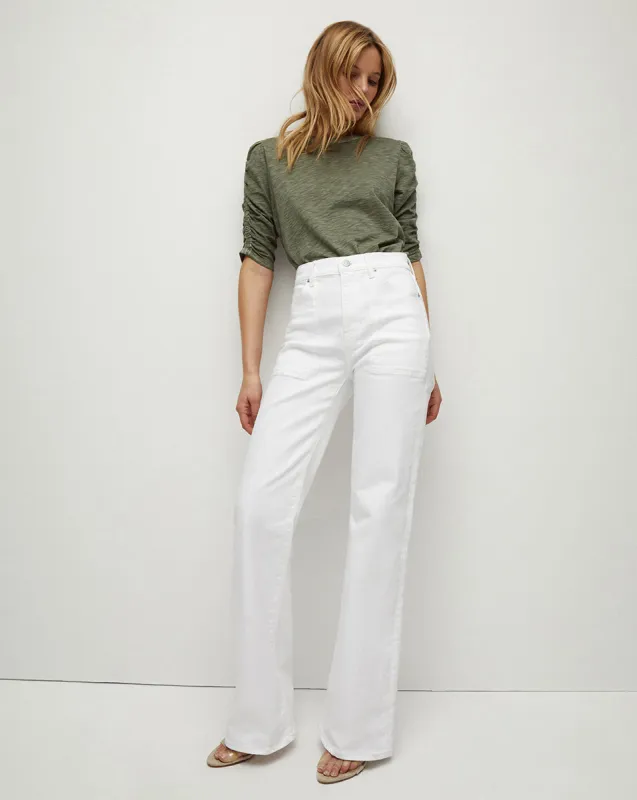 Crosbie Patch Pockets Slim Wide-Leg Jean OLD sold by Veronica Beard
