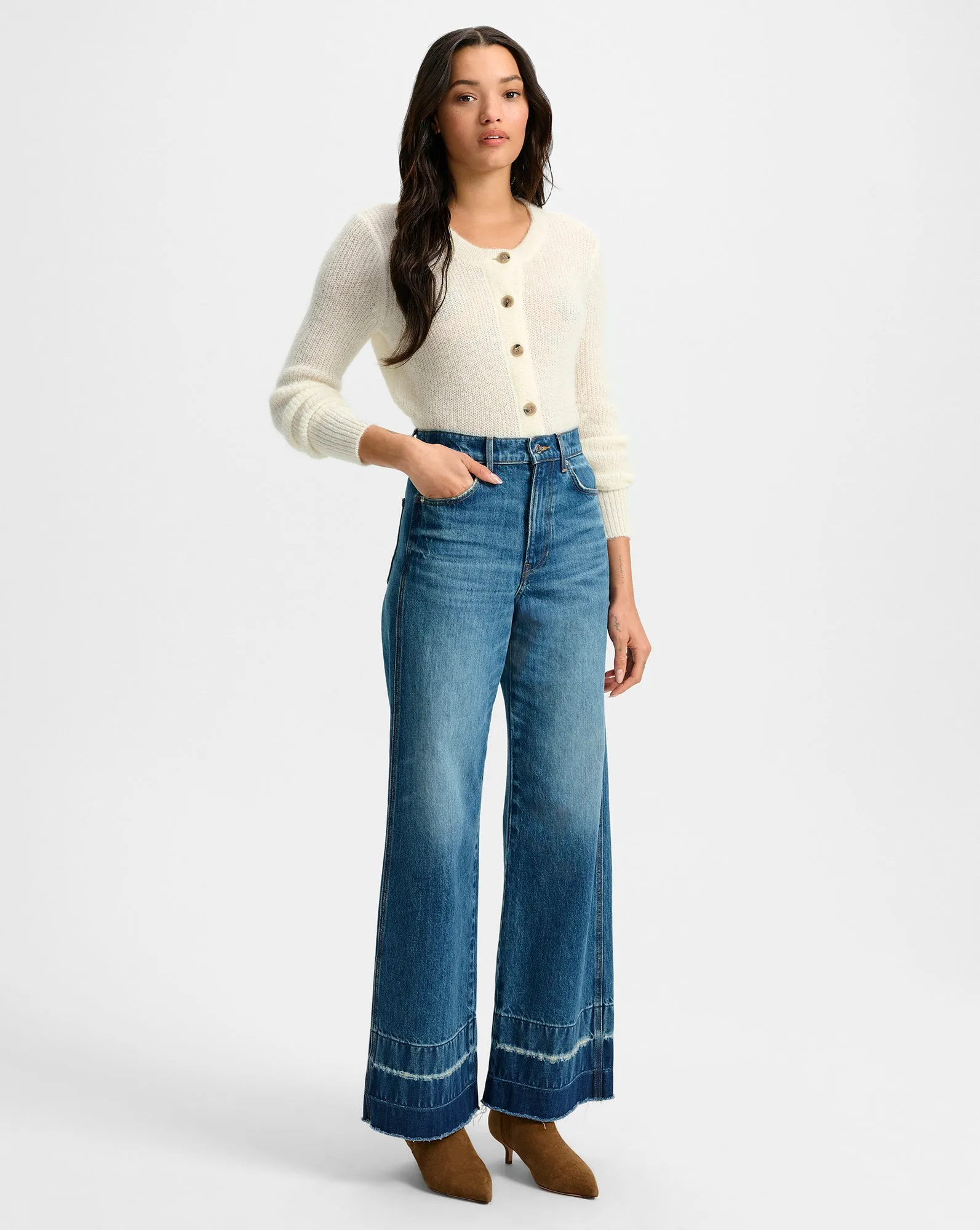 Taylor Wide-Leg Jean sold by Veronica Beard